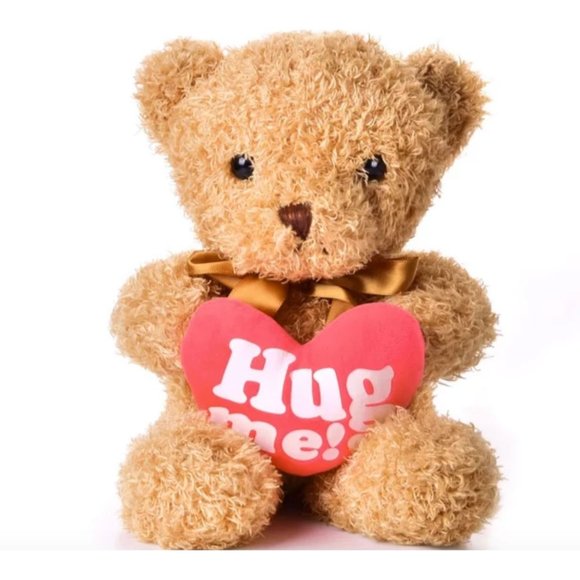 Fun Little Toys Valentine's Day Teddy Bear w/ Hug Me Heart NEW - Picture 1 of 2